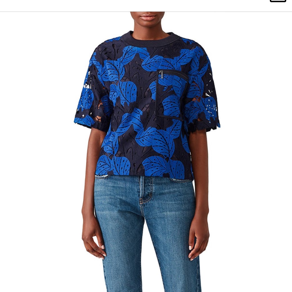 Lace Leaf Pattern Top